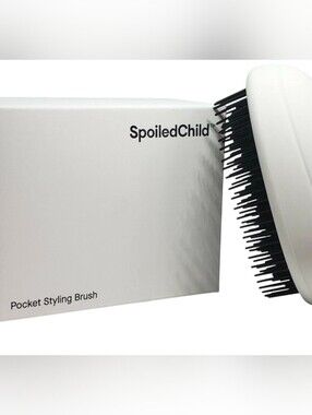 Spoiled Child White Pocket Styling Brush with Black Bristles * NEW IN BOX *